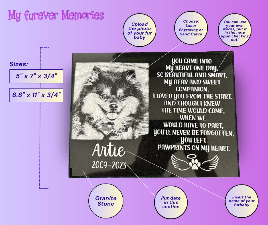 Outdoor Personalized Dog Memorial Plaque You Left Paw Prints on my Heart