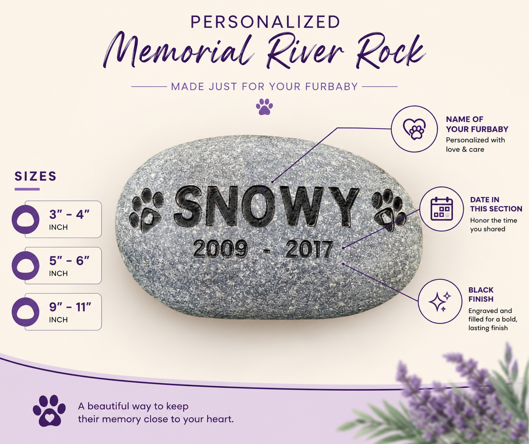Pet Grave Marker   Custom Engraved Pet Memorial Stone Paw Prints