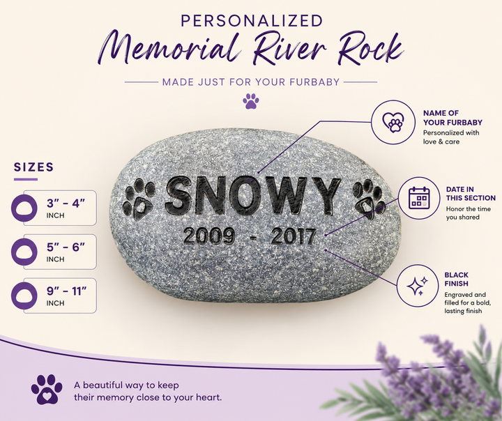 Pet Grave Marker   Custom Engraved Pet Memorial Stone Paw Prints