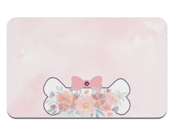 Blush Flowers Dog Mat