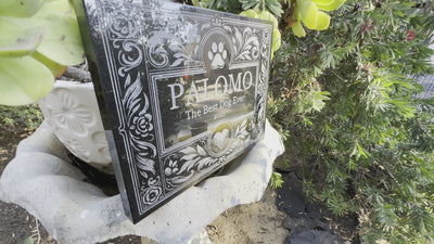 Outdoor Elegant Personalized Pet Memorial Plaque In Loving Memory garden marker