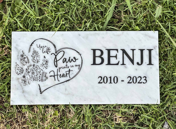 Garden Grave Marker, Pet headstones, Custom Outdoor Engraved Pet Stone