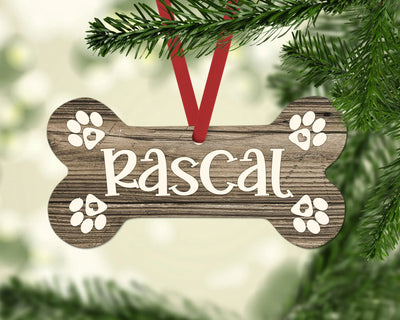 Christmas dog ornament, Christmas Ornament, Personalized Dog Bone, Wood ornament, Dog Ornament Personalized, Dog Bone Shaped Ornaments