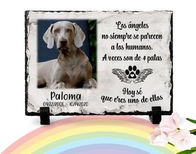 Dog Memorial Plaque Spanish | Angel de 4 patas | Rainbow Bridge | Pet memorial plaque | Pet loss Gift | Poema para perdida de perro español11 My Furever Memories