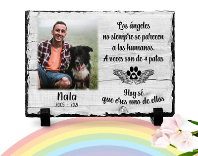 Dog Memorial Plaque Spanish | Angel de 4 patas | Rainbow Bridge | Pet memorial plaque | Pet loss Gift | Poema para perdida de perro español14 My Furever Memories