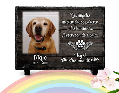 Dog Memorial Plaque Spanish | Angel de 4 patas | Rainbow Bridge | Pet memorial plaque | Pet loss Gift | Poema para perdida de perro español17 My Furever Memories