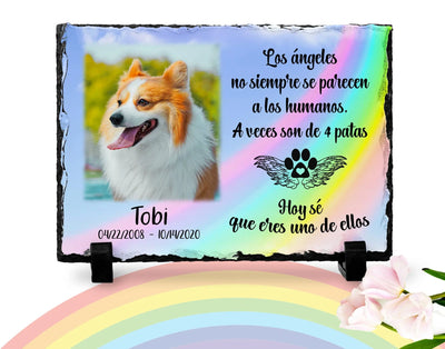 Dog Memorial Plaque Spanish | Angel de 4 patas | Rainbow Bridge | Pet memorial plaque | Pet loss Gift | Poema para perdida de perro español20 My Furever Memories
