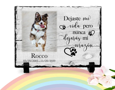 Dog Memorial Plaque Spanish | Dejaste mi vida | Rainbow Bridge | Pet memorial plaque | Pet loss Gift | Poema para perdida de perro español19 My Furever Memories