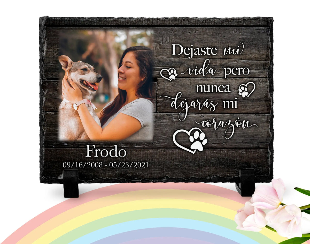 Dog Memorial Plaque Spanish | Dejaste mi vida | Rainbow Bridge | Pet memorial plaque | Pet loss Gift | Poema para perdida de perro español25 My Furever Memories