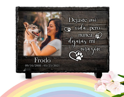 Dog Memorial Plaque Spanish | Dejaste mi vida | Rainbow Bridge | Pet memorial plaque | Pet loss Gift | Poema para perdida de perro español25 My Furever Memories