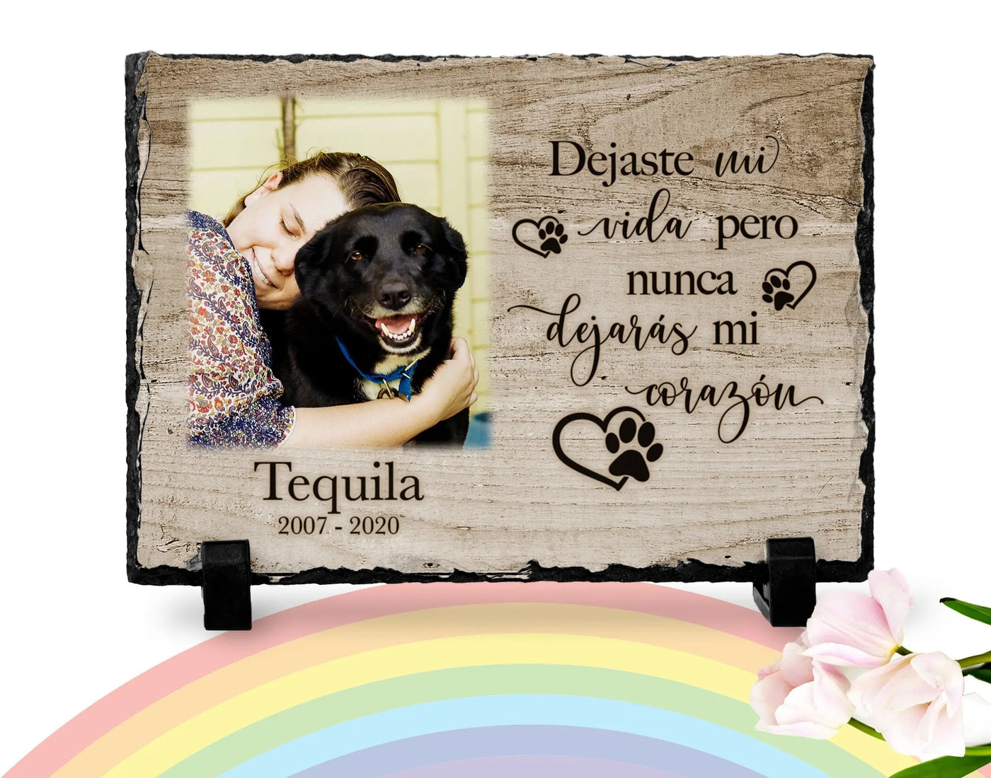 Dog Memorial Plaque Spanish | Dejaste mi vida | Rainbow Bridge | Pet memorial plaque | Pet loss Gift | Poema para perdida de perro español6 My Furever Memories