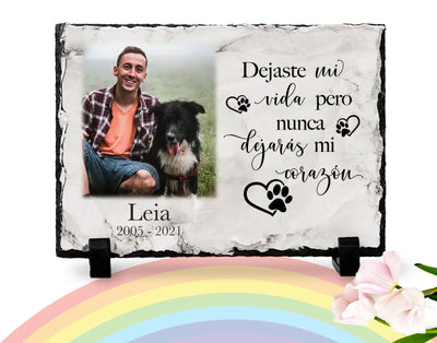 Dog Memorial Plaque Spanish | Dejaste mi vida | Rainbow Bridge | Pet memorial plaque | Pet loss Gift | Poema para perdida de perro español8 My Furever Memories