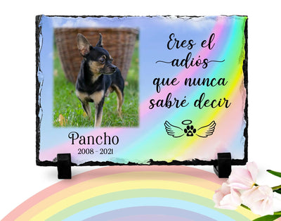 Dog Memorial Plaque Spanish | Eres el adios | Rainbow Bridge | Pet memorial plaque | Pet loss Gift | Poema para perdida de perro español16 My Furever Memories