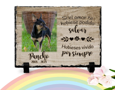 Dog Memorial Plaque Spanish | Pet memorial rock | Rainbow Bridge | Pet memorial plaque | Pet loss Gift | Poema para perdida de perro español12 My Furever Memories