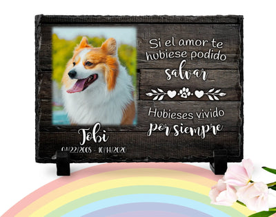 Dog Memorial Plaque Spanish | Pet memorial rock | Rainbow Bridge | Pet memorial plaque | Pet loss Gift | Poema para perdida de perro español21 My Furever Memories