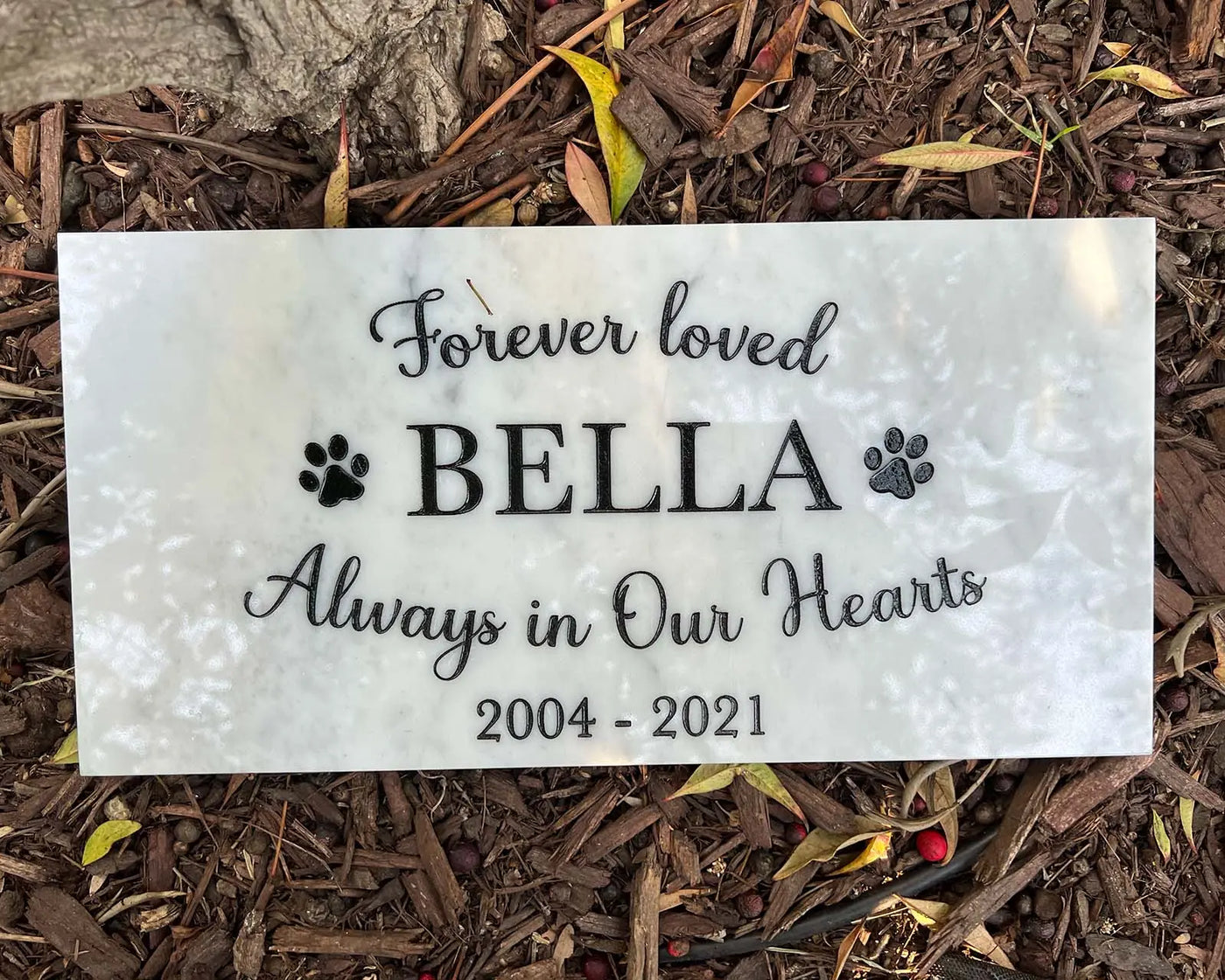 Grave Marker, Pet headstones, Custom Outdoor Engraved Pet Stone In Loving Memory Marble Grave Marker
