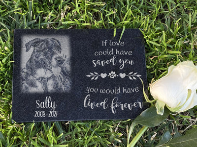 Outdoor Personalized Dog Memorial Plaque If Loved Could Have Saved You Personalized Outdoor Plaque Granite
