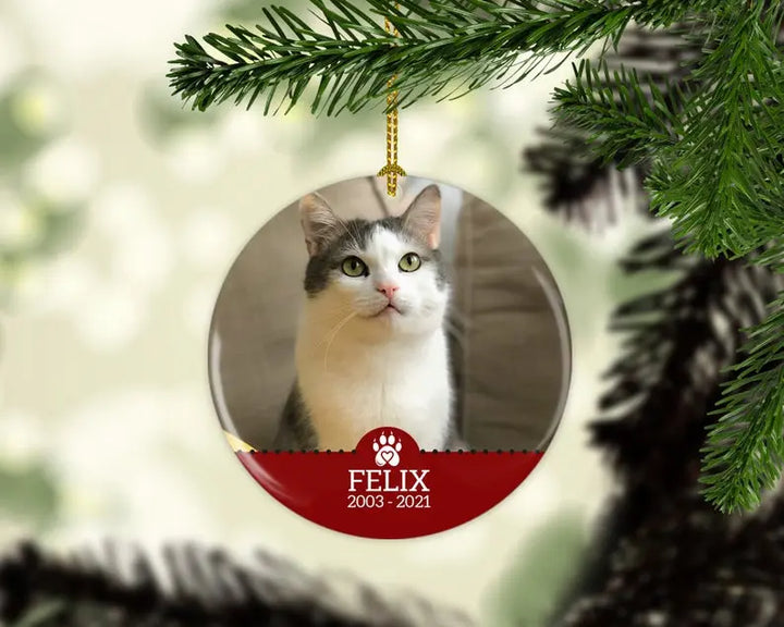 Personalized Cat Memorial Christmas Ornament  Personalized Picture Keepsake Ornaments