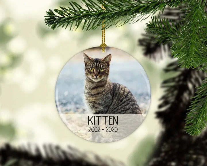 Personalized Cat Memorial Christmas Ornament  Personalized Picture Keepsake Ornaments