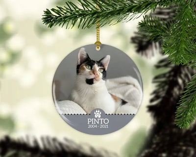 Personalized Cat Memorial Christmas Ornament  Personalized Picture Keepsake Ornaments