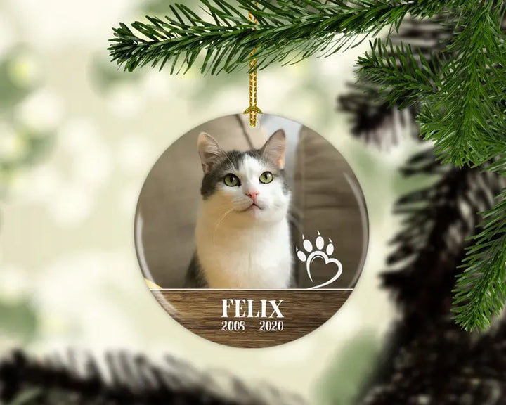 Personalized Cat Memorial Christmas Ornament  Personalized Picture Keepsake Ornaments