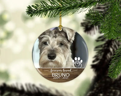 Personalized Dog Memorial  Christmas Ornament Personalized Picture Keepsake Ornaments