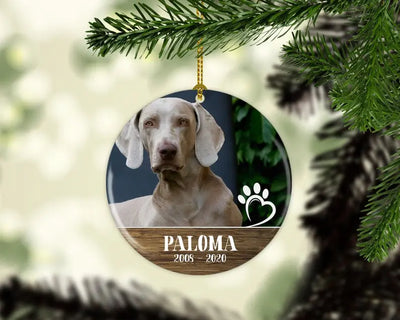 Personalized Dog Memorial  Christmas Ornament Personalized Picture Keepsake Ornaments