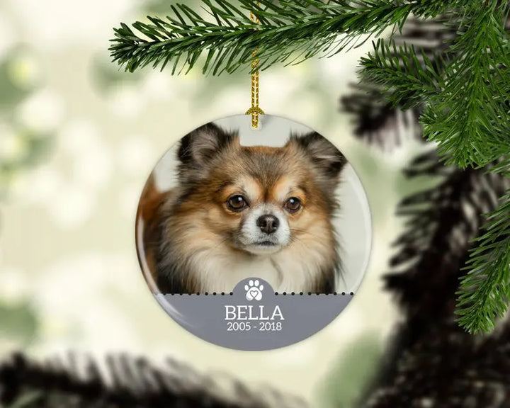 Personalized Dog Memorial  Christmas Ornament Personalized Picture Keepsake Ornaments