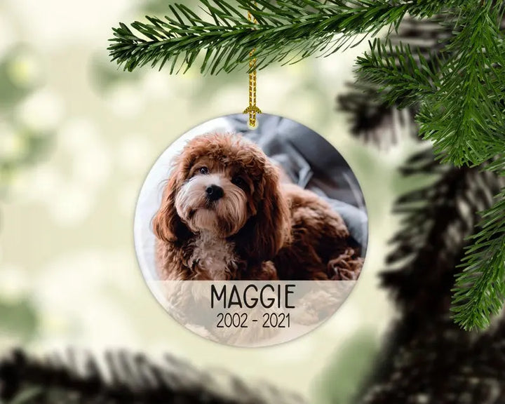 Personalized Dog Memorial  Christmas Ornament Personalized Picture Keepsake Ornaments